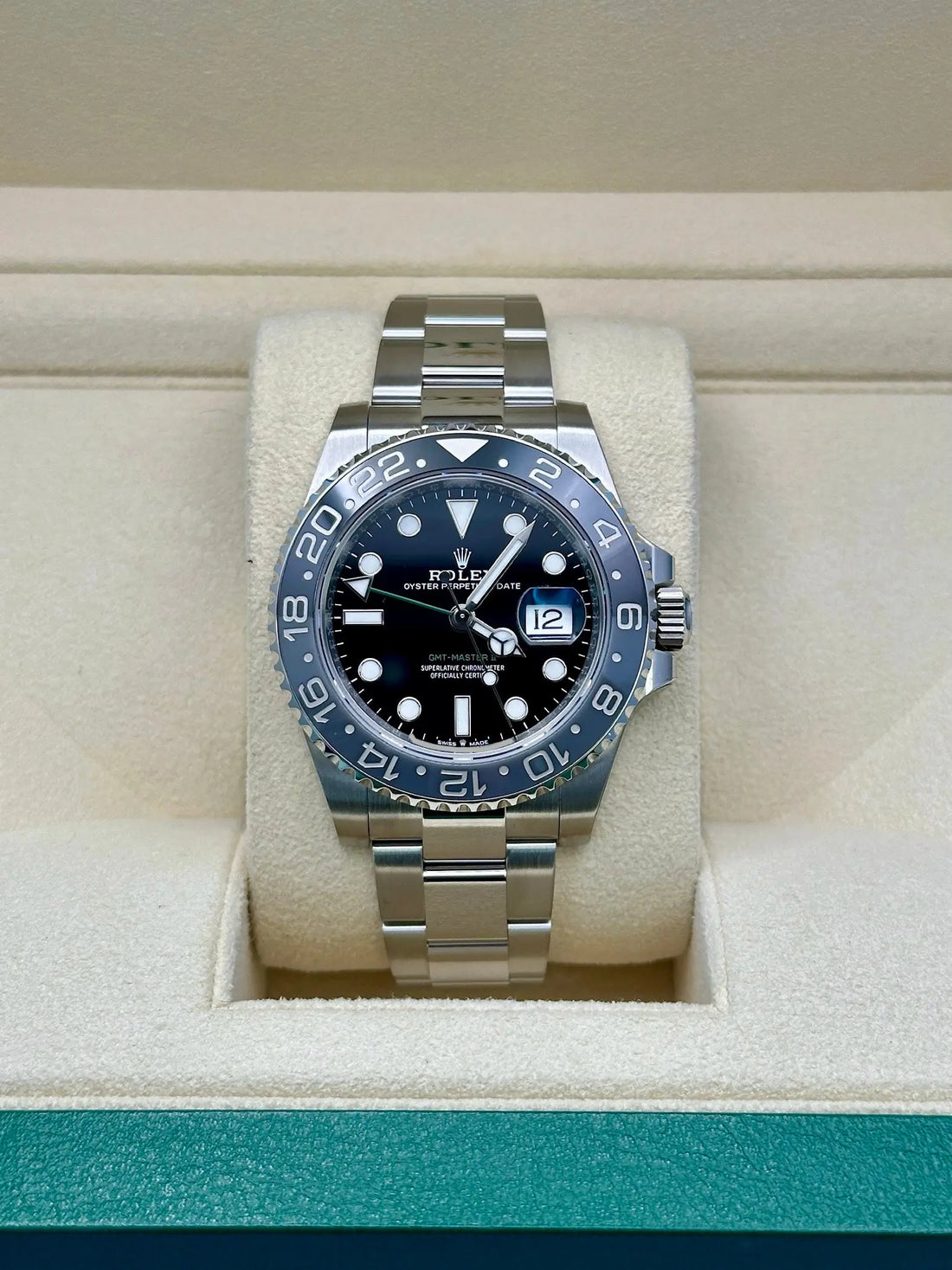 Rolex GMT-Master II 40 Bruce Wayne 126710GRNR, 2024, black dial, Oyster bracelet