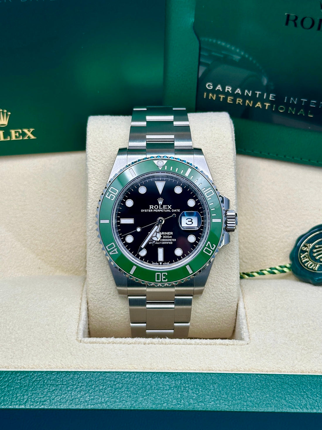 Rolex Steel Submariner Date Watch - The Starbucks - Green Bezel MK2 - Black Dial - 2020 Release - 126610LV