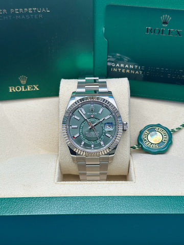 Rolex Sky Dweller 42 Mint Green Dial Stainless Steel Oyster Mens  336934
