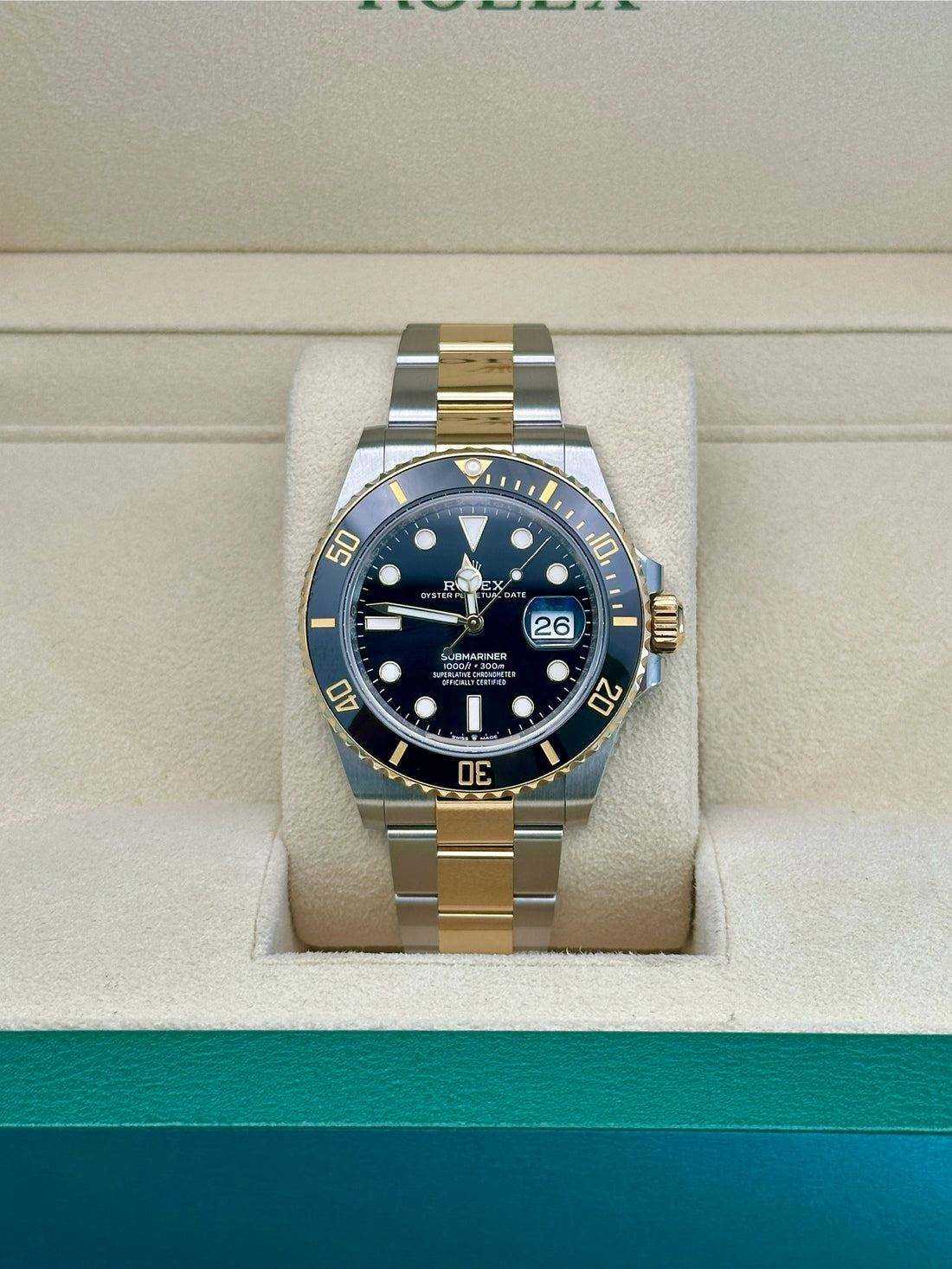 Rolex Steel and Gold Submariner Date  - Black Bezel - Black Dial - 126613LN