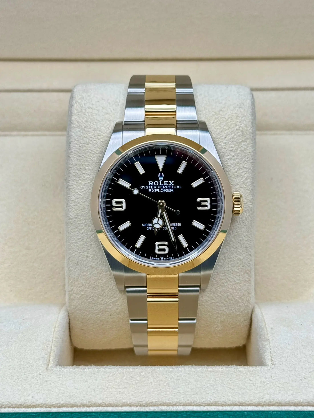 Rolex Explorer 124273, 2024, black dial, Oyster bracelet