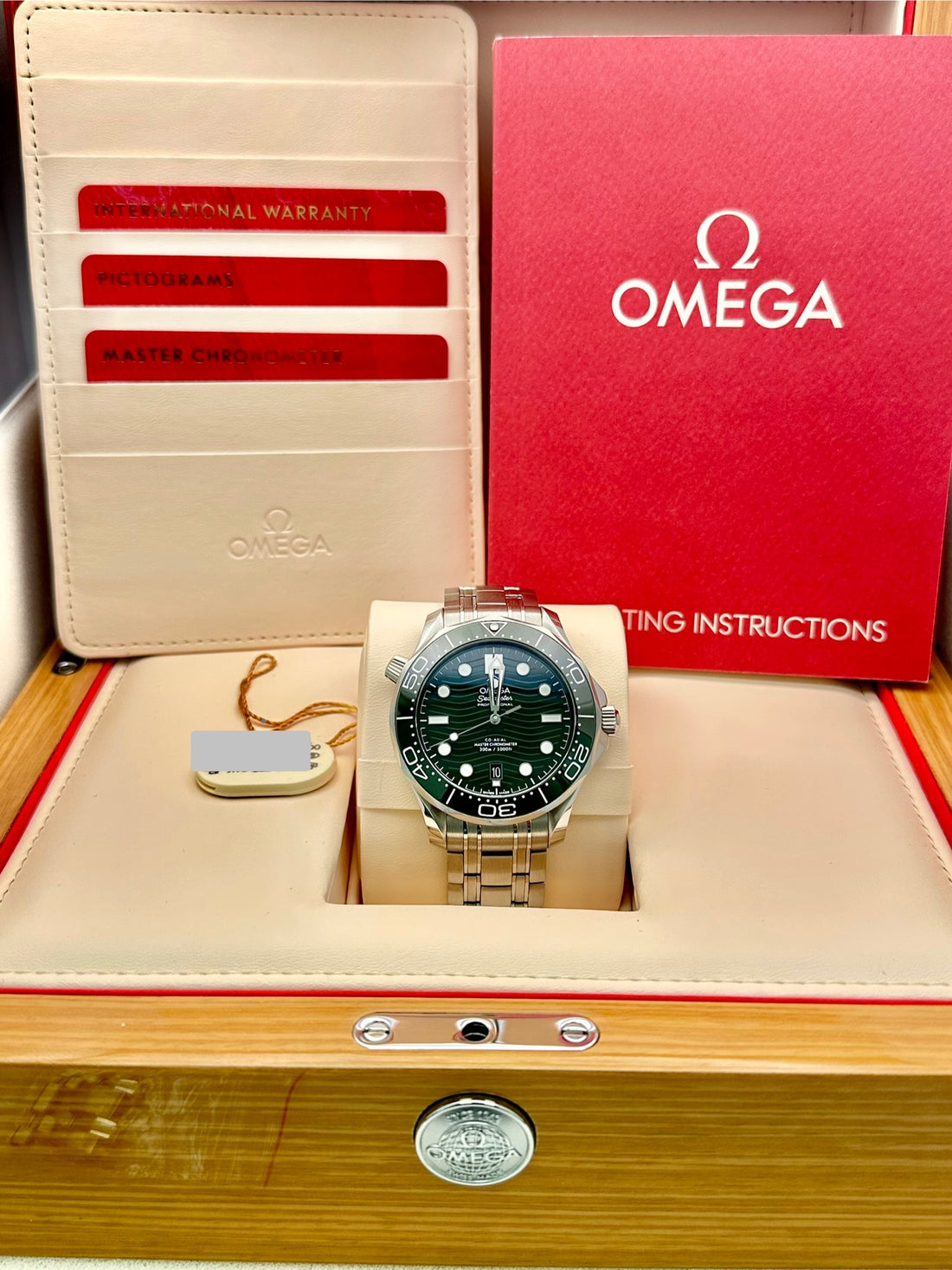 Omega Seamaster Diver 300M Co-Axial Master Chronometer Watch - 42 mm Steel Case - Green Ceramic Dial - 210.30.42.20.10.001