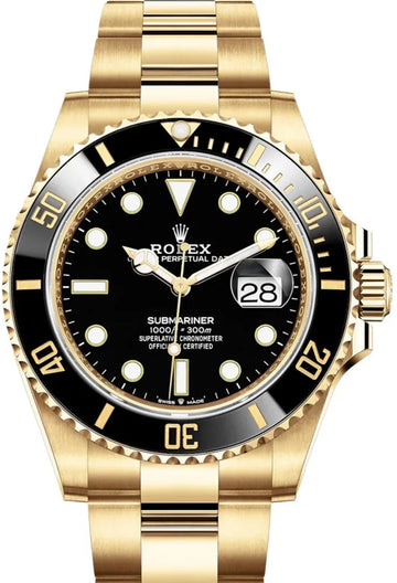 Rolex Yellow Gold Submariner Date  - Black Bezel - Blue Dial - 126618LN