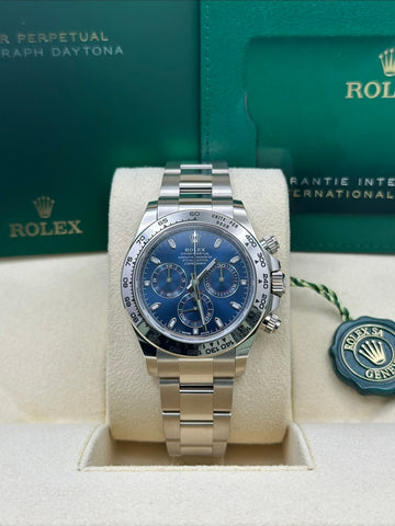 Rolex White Gold  Daytona 40  - Blue Index Dial - 116509 bli