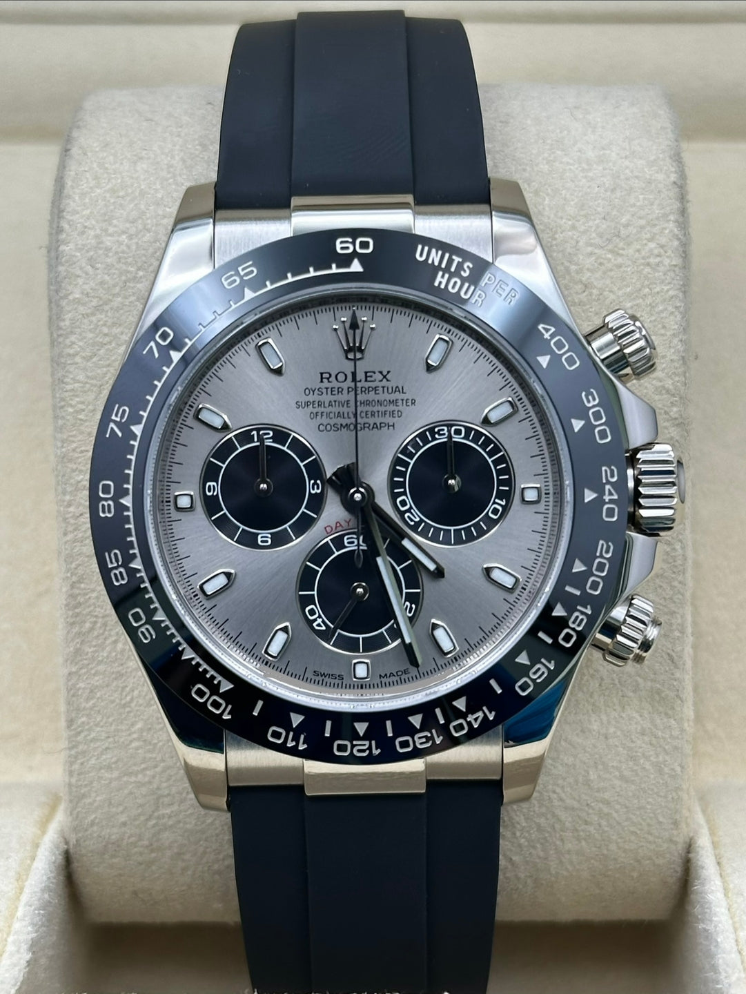 Rolex Daytona 40 116519LN, 2020, steel index dial, Oysterflex bracelet