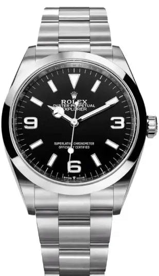 Rolex Stainless Steel Oyster Perpetual Explorer - Black Dial - Oyster Bracelet - 124270