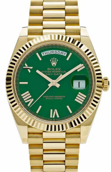 Rolex Day-Date 40 Green Dial 18K Yellow Gold President