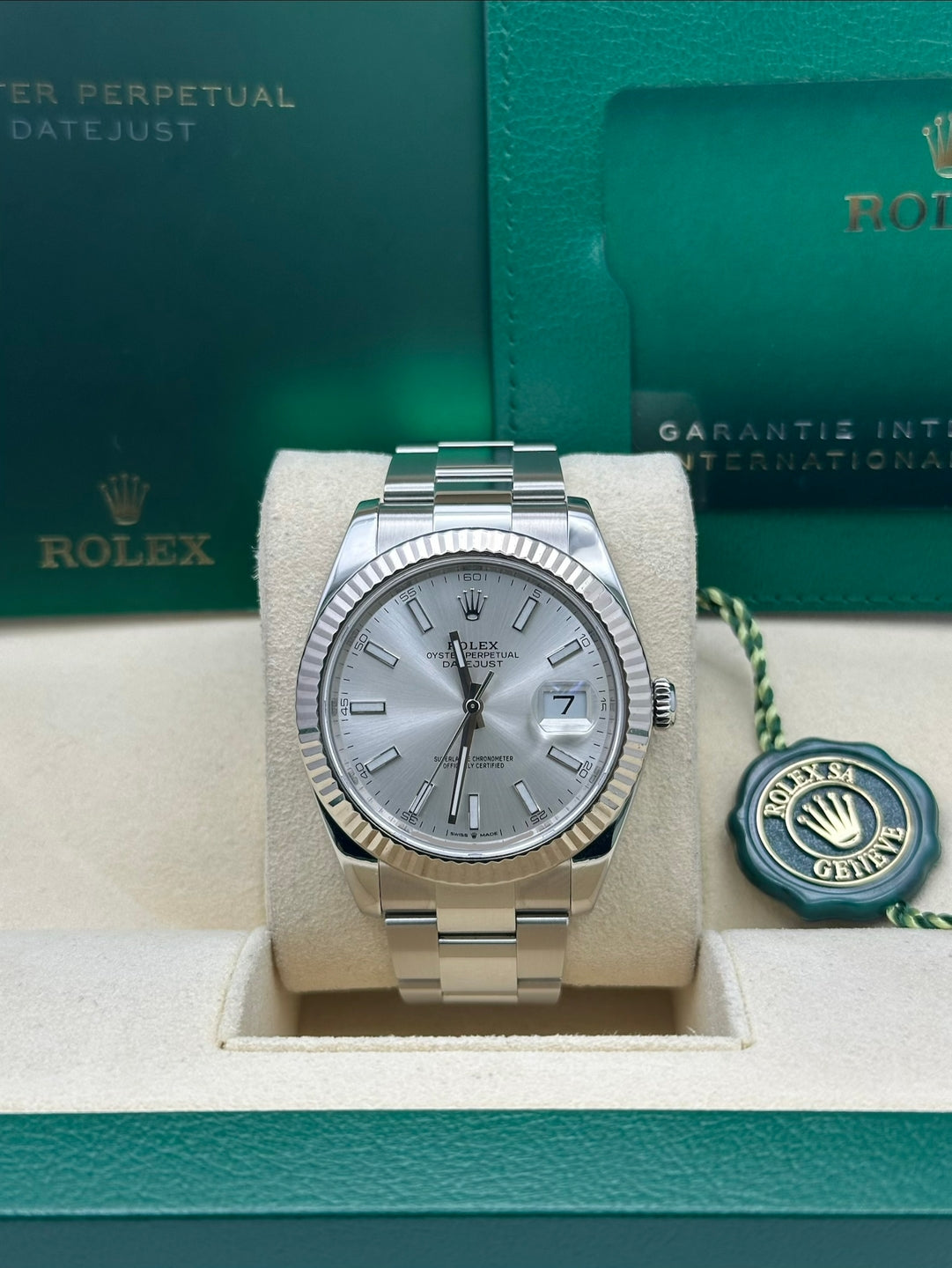 Rolex Datejust 41 126334, 2020, silver dial, Oyster bracelet