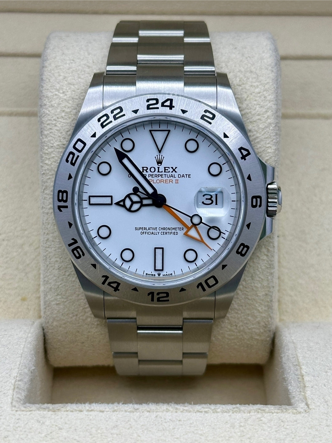 Rolex Explorer 226570, 2026, white dial, Oyster bracelet