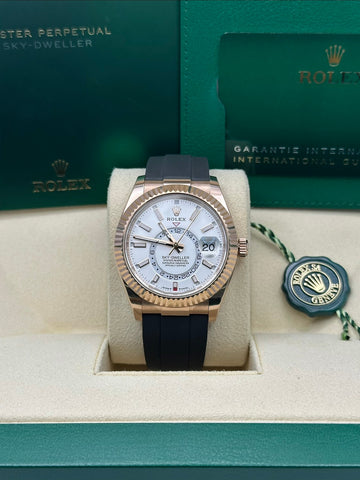 Rolex Sky Dweller White Dial Oysterflex Bracelet 336235