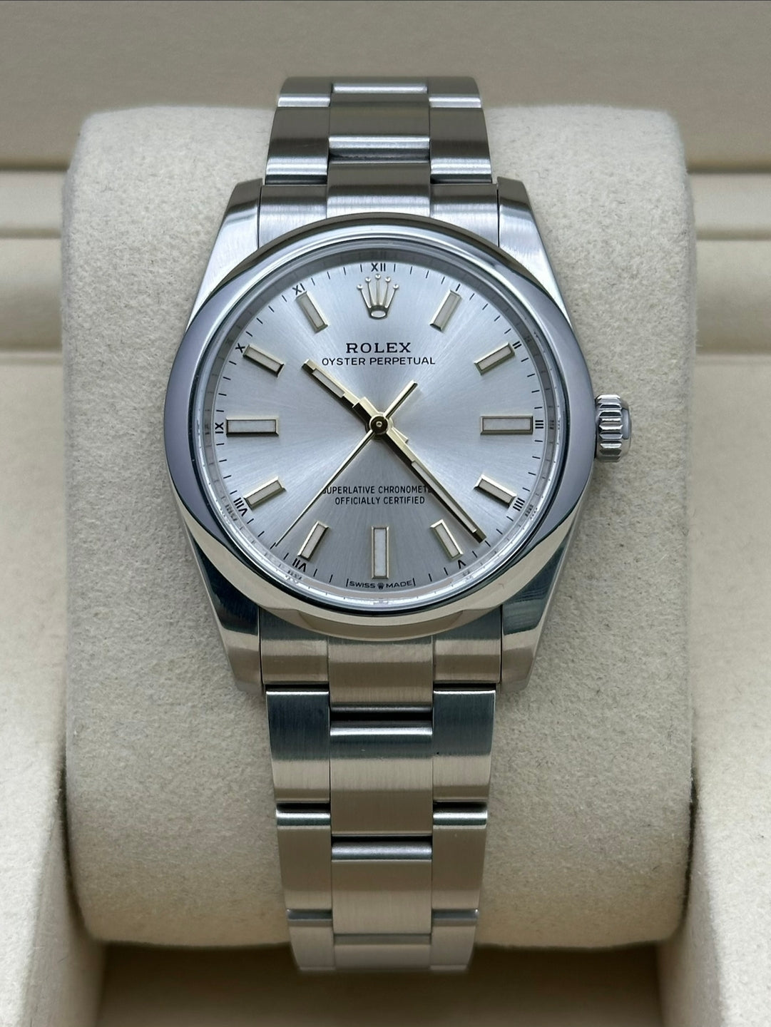 Rolex Oyster Perpetual 34 124200, 2025, silver dial, Oyster bracelet