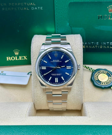 Rolex Oyster Perpetual 41 Blue Dial Oyster Bracelet 124300