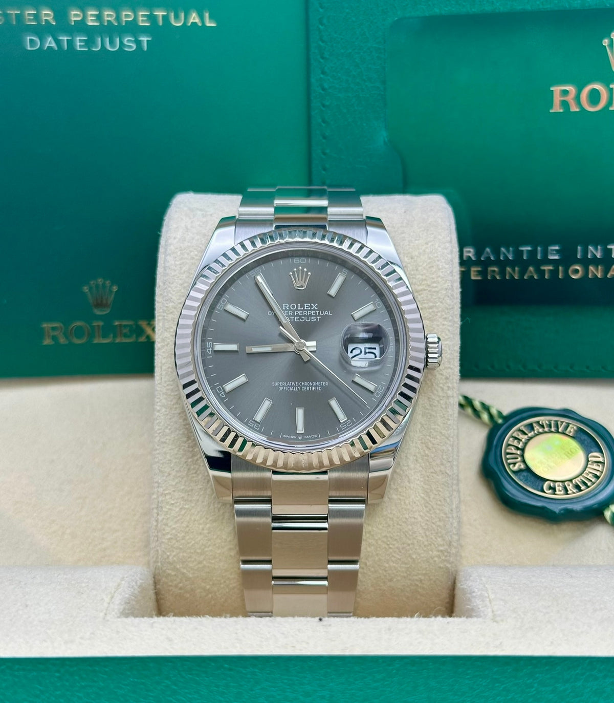 Rolex Datejust 41 126334, 2020, rhodium dial, Oyster bracelet