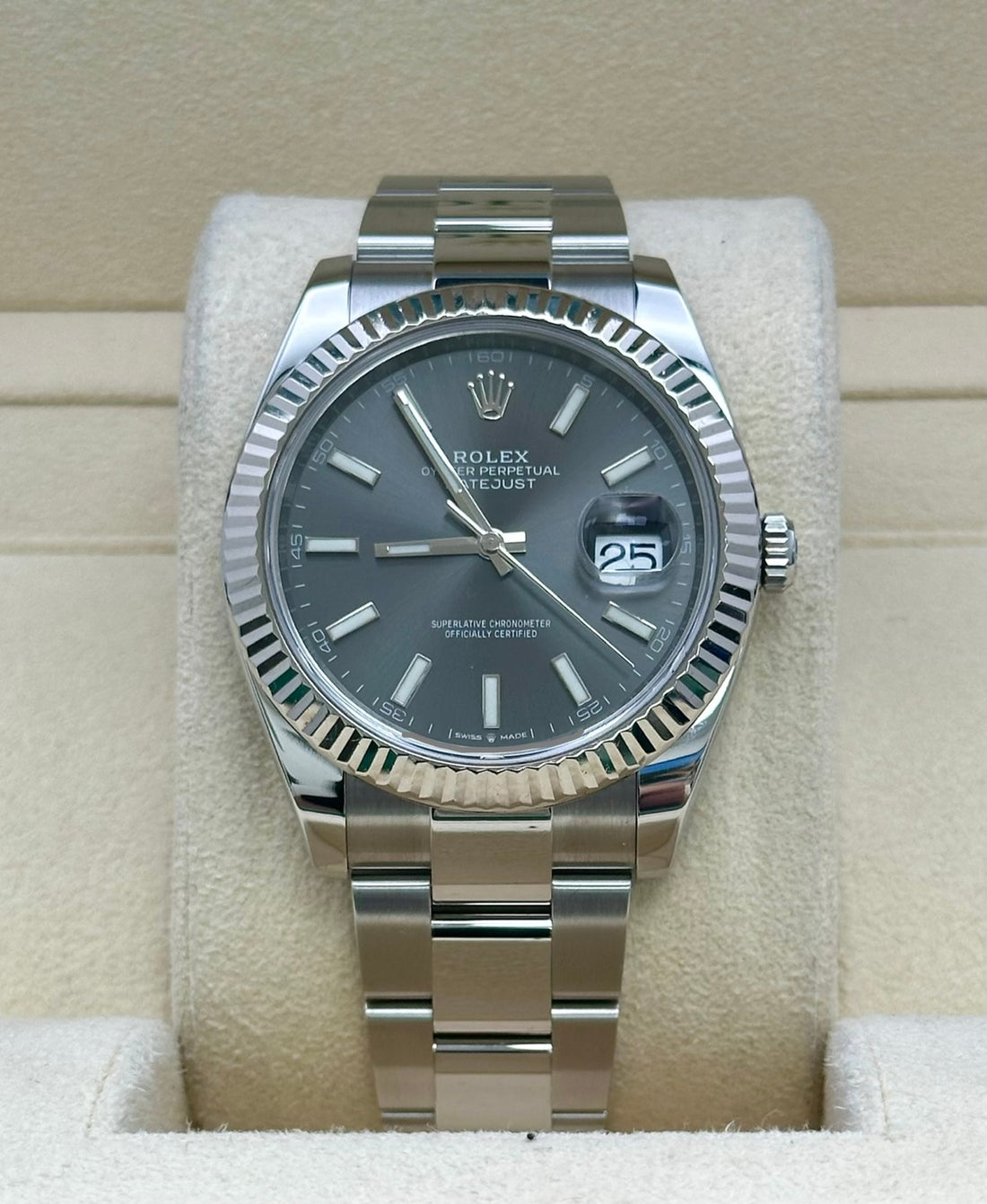 Rolex Datejust 41 126334, 2020, rhodium dial, Oyster bracelet