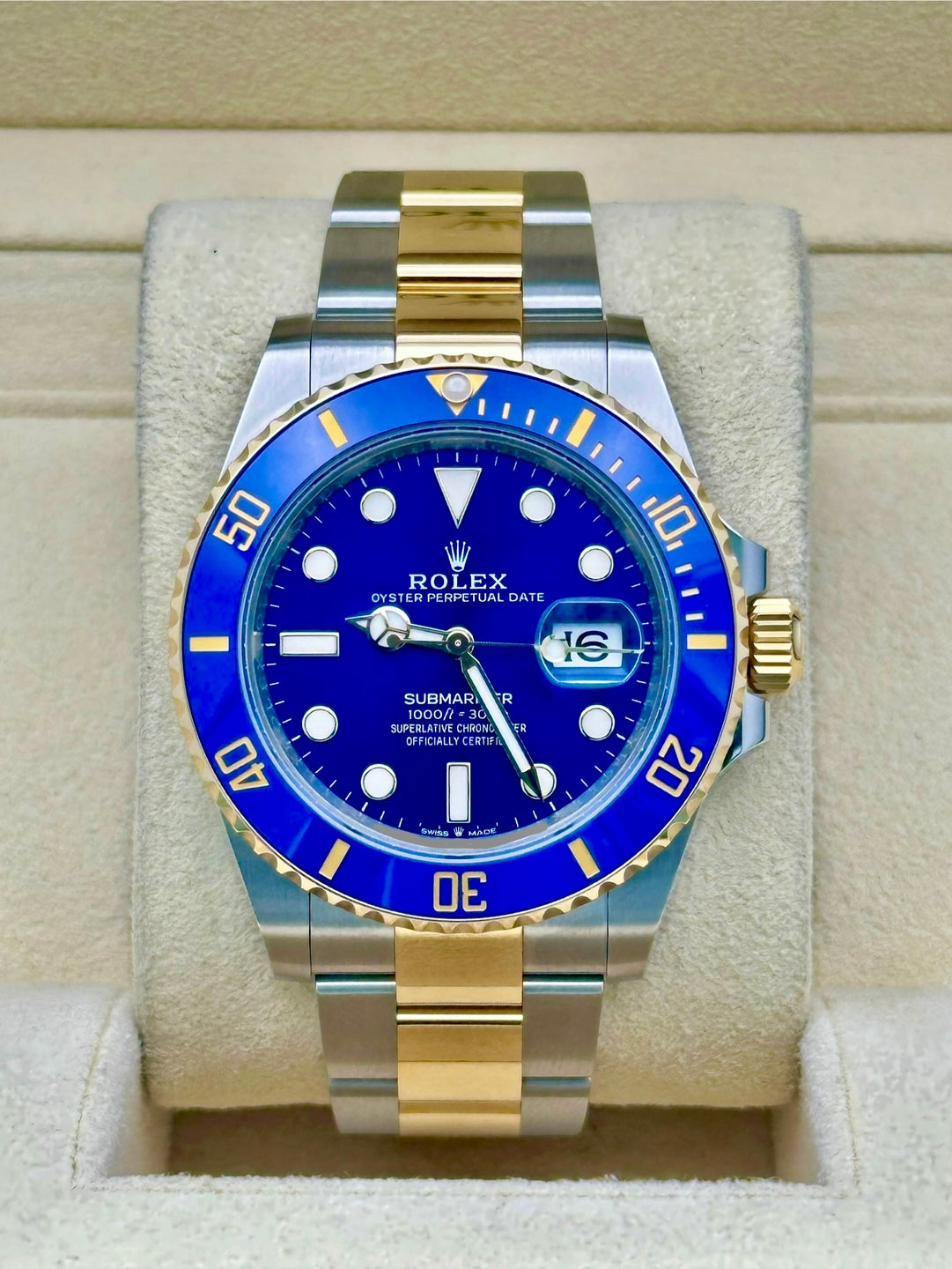 Rolex Submariner 126613LB, 2025, blue dial, Oyster bracelet
