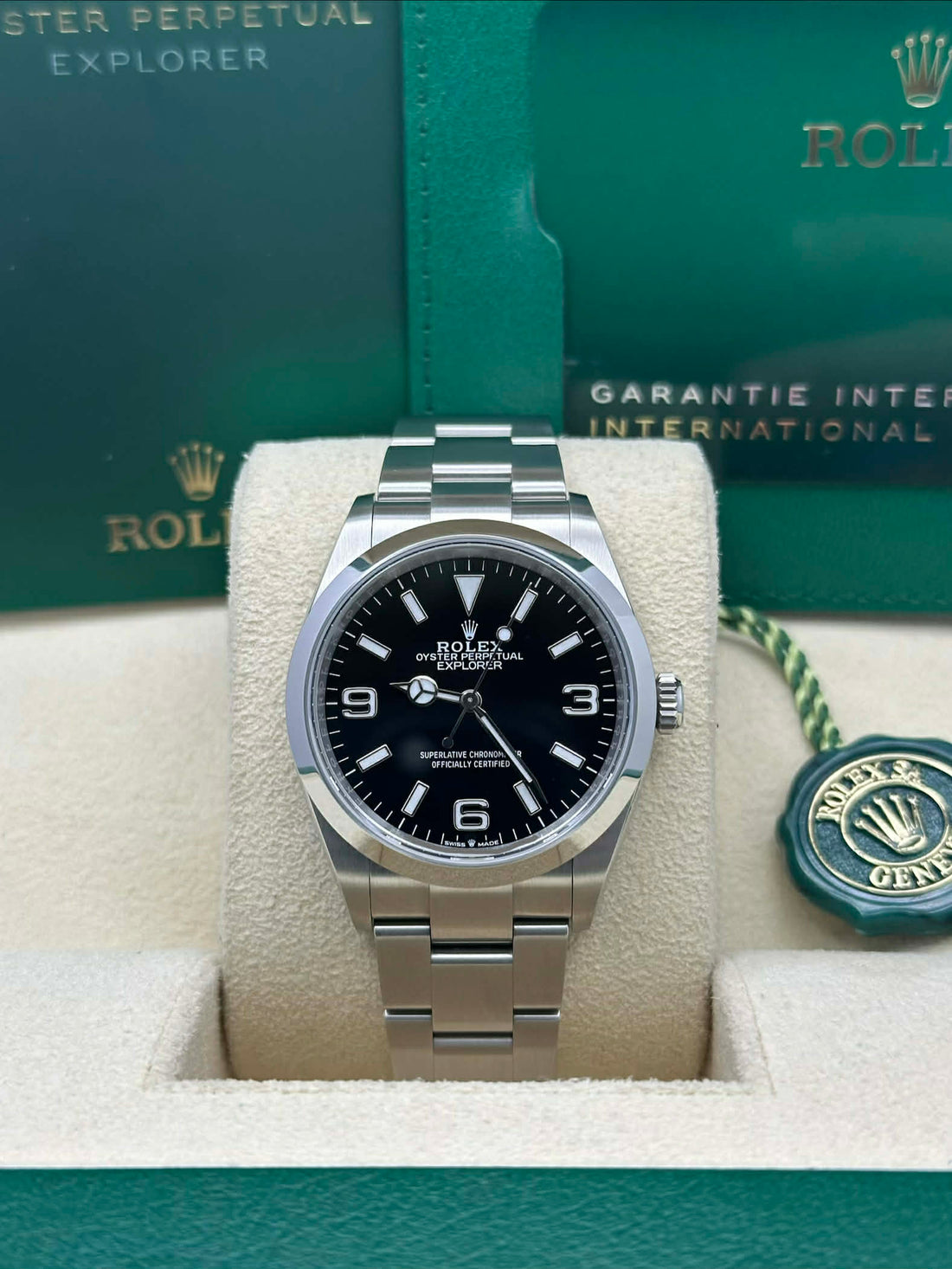 Rolex Stainless Steel Oyster Perpetual Explorer - Black Dial - Oyster Bracelet - 124270