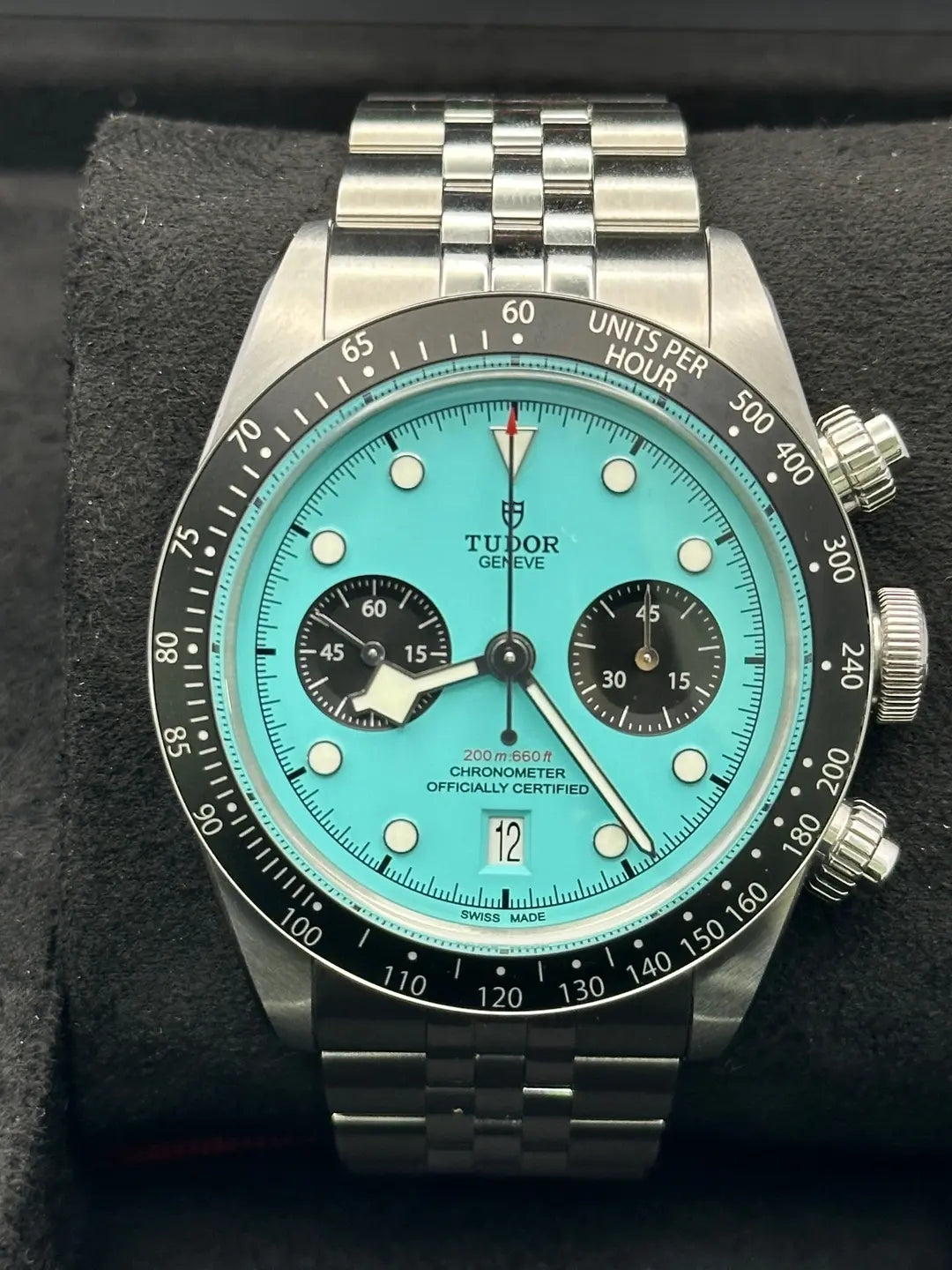 Tudor Black Bay Chrono Flamingo Blue Dial Ref - M79360N