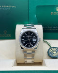 Rolex Datejust 36 126234 with black index dial and Oyster bracelet