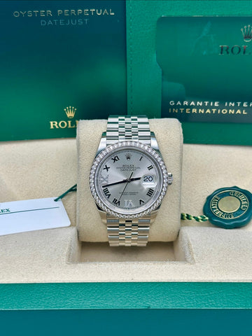 Rolex Datejust Silver Diamonds 6,9 Dial Jubilee Bracelet 126284RBR