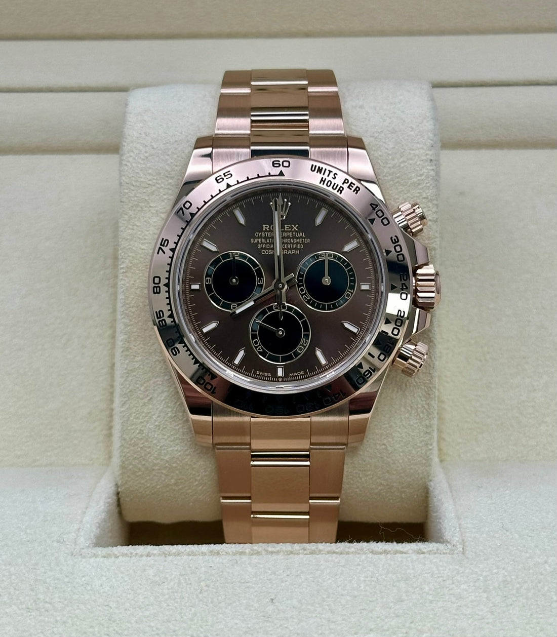 Rolex Daytona 126505, 2024, chocolate dial, Oyster bracelet