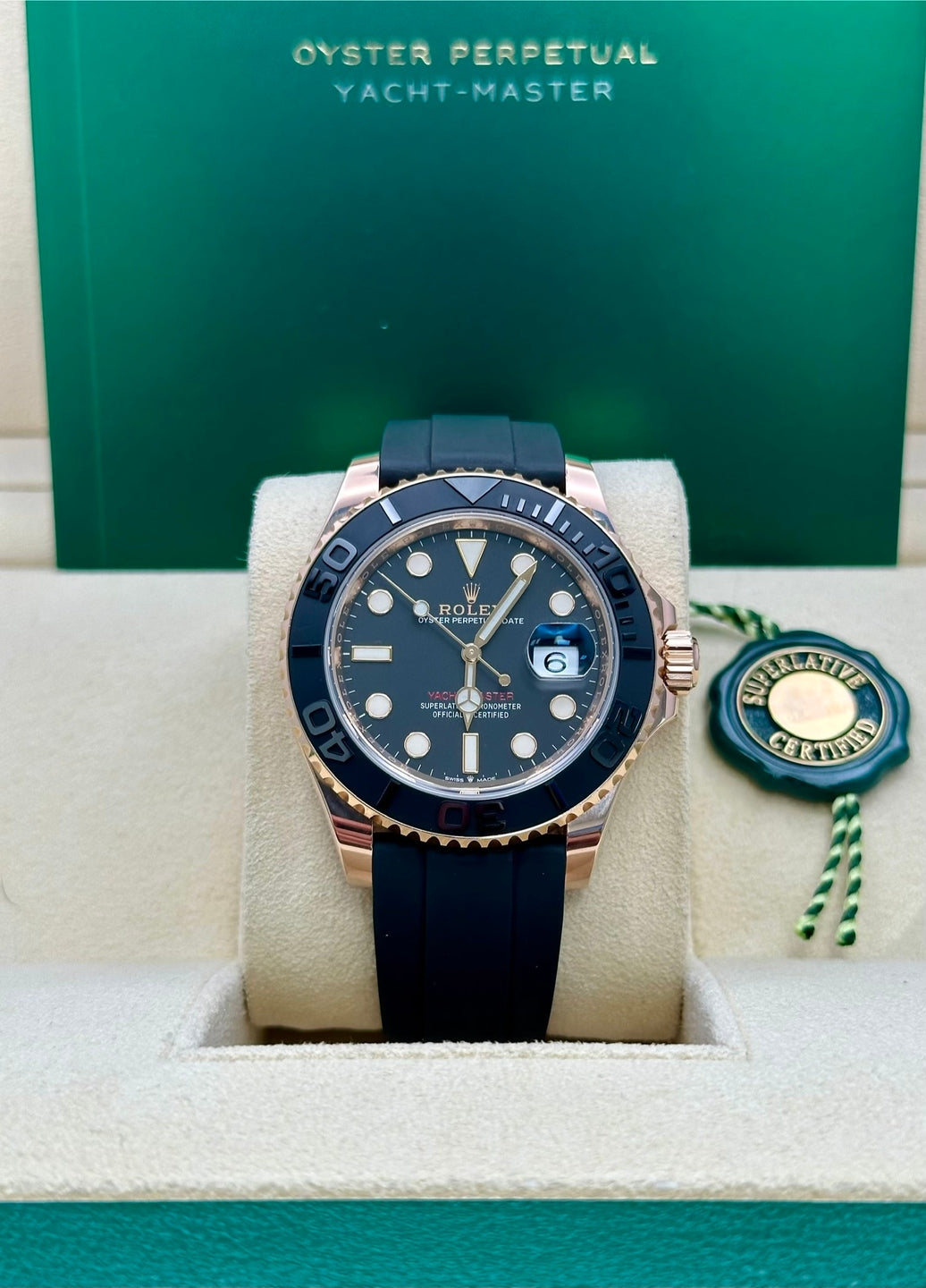 Rolex Yacht-Master 126655, 1899, black dial, Oysterflex bracelet