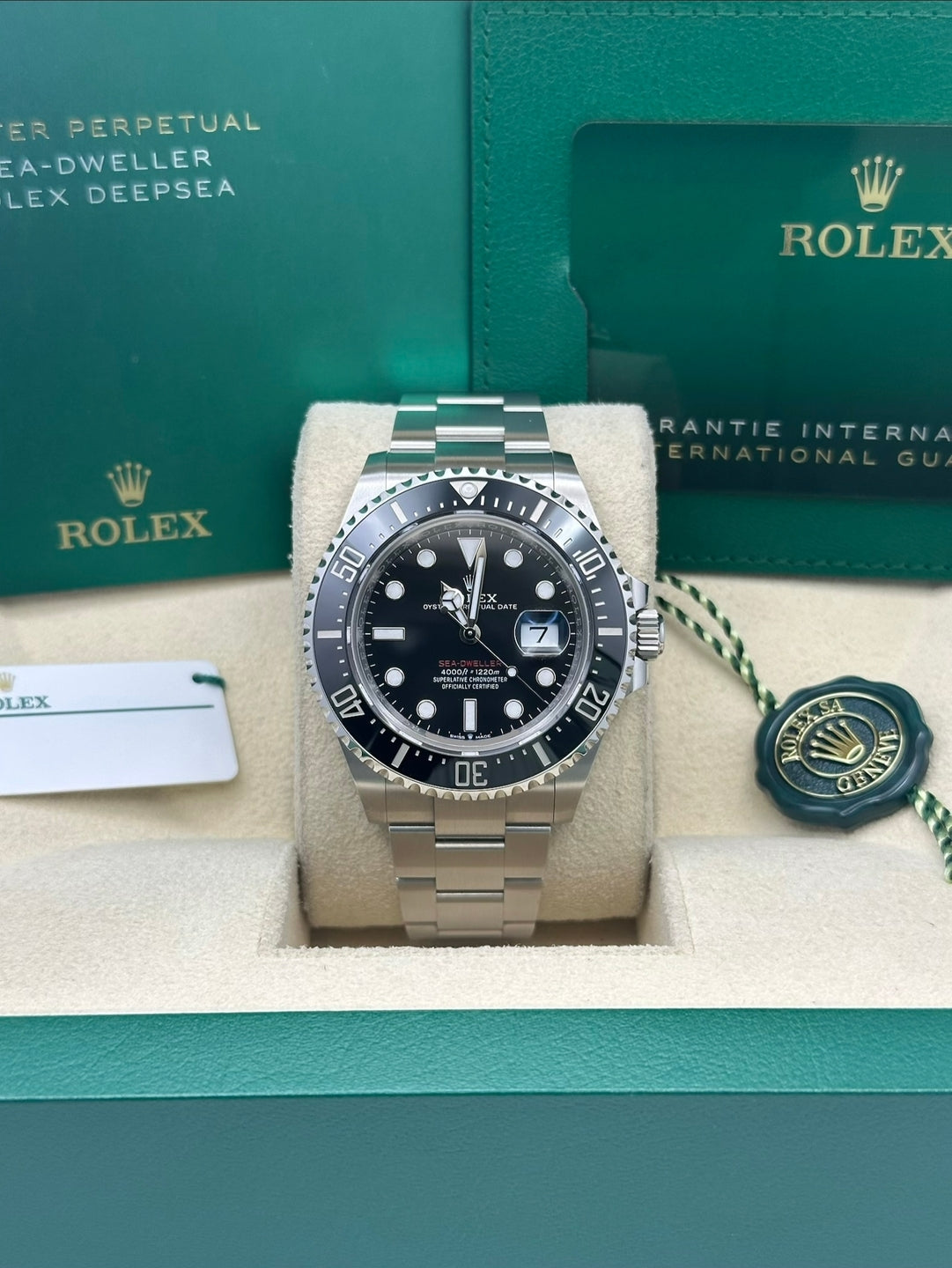 Rolex Sea-Dweller 126600, 2025, black dial, Oyster bracelet