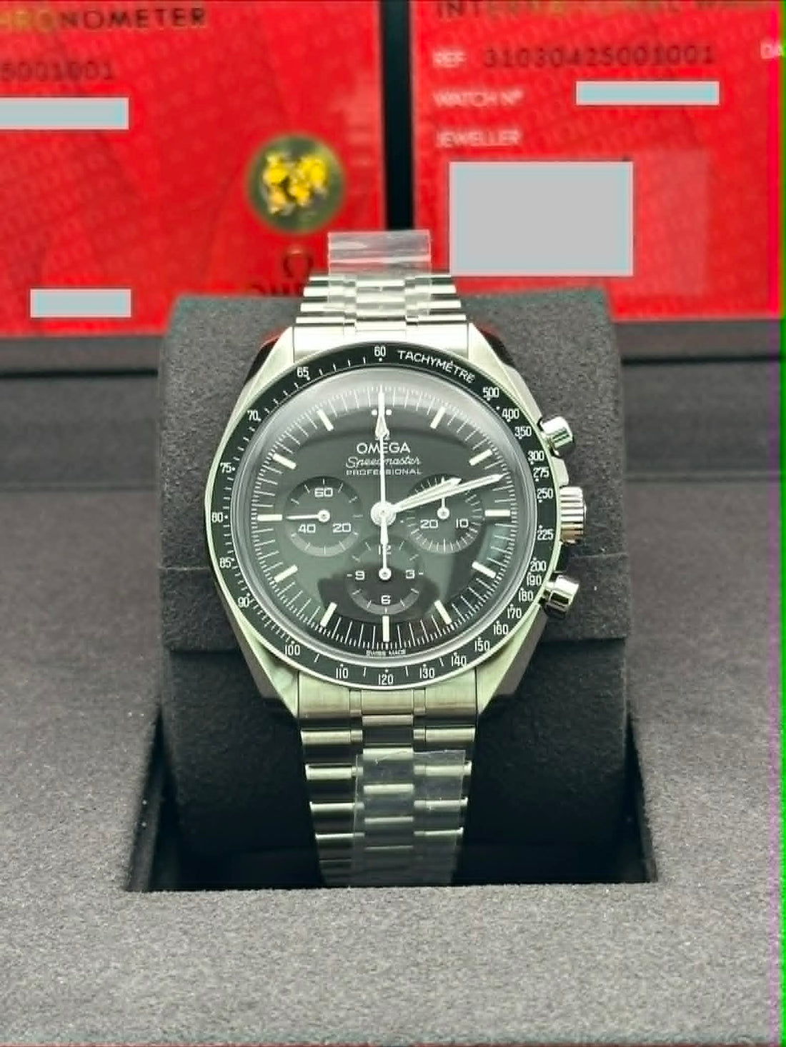 Omega Speedmaster Moonwatch Professional Co-Axial Master Chronometer Chronograph - 42 mm Steel Case - Black Step Dial -  310.30.42.50.01.001