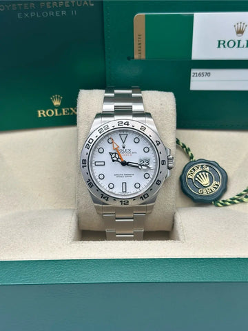 Rolex Explorer II 216570, 2018, white dial