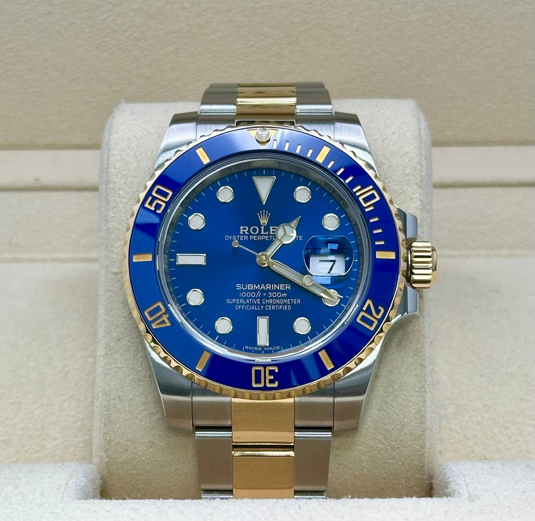 Rolex Submariner 116613LB, 2018, blue dial, Oyster bracelet