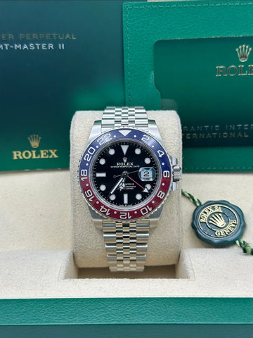 Rolex GMT-Master II PEPSI Black Dial Jubilee Bracelet 126710BLRO