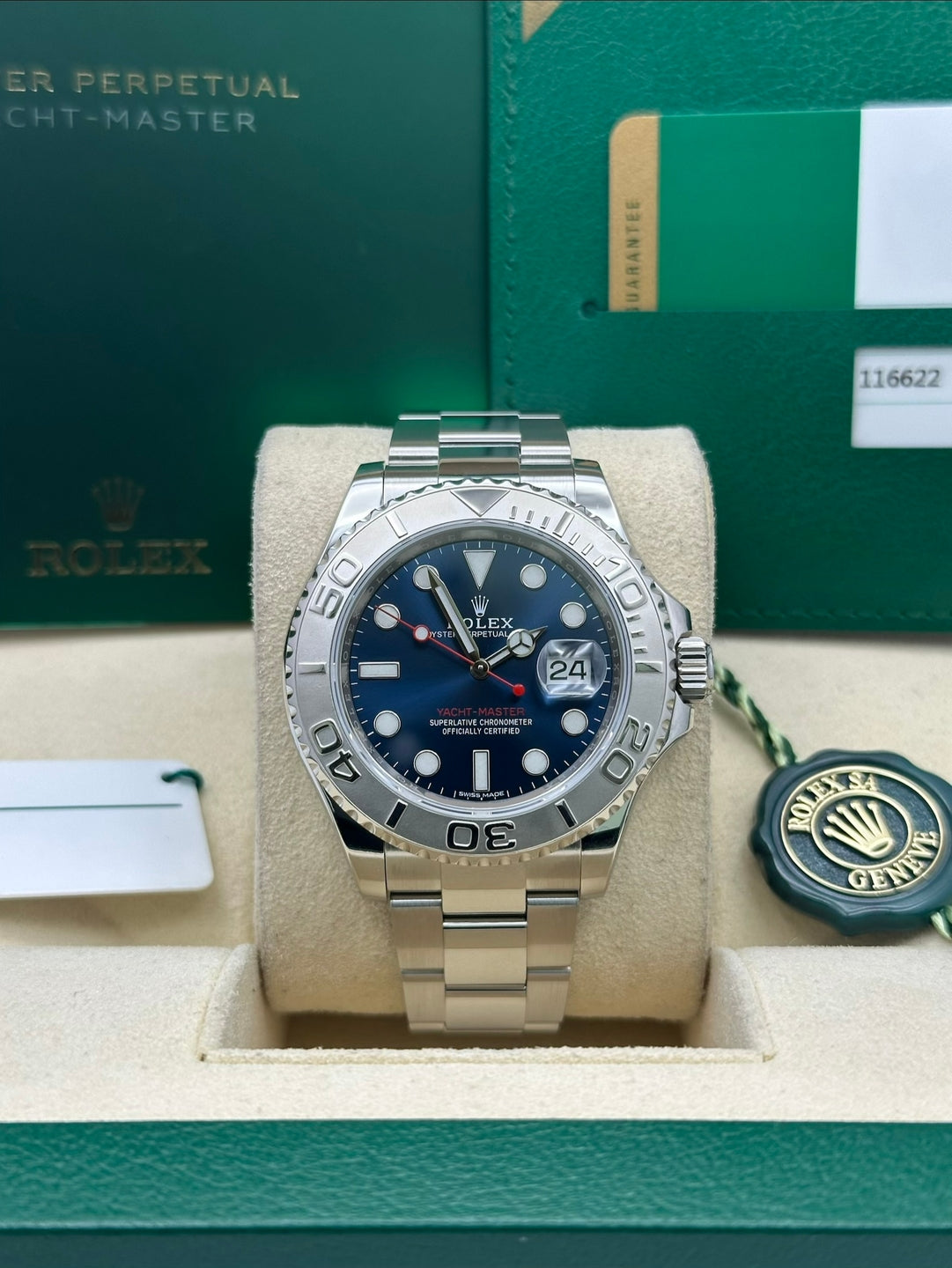 Rolex 116622, 2017, blue dial, Oyster bracelet
