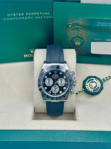 Rolex White Gold  Daytona   - Black And Steel Diamond Dial - 126519ln bkstdof