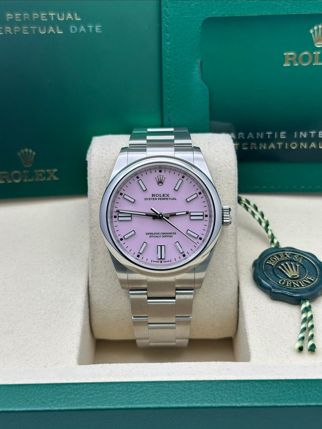 Rolex Oyster Perpetual 134300, 2026, candy pink dial, Oyster bracelet