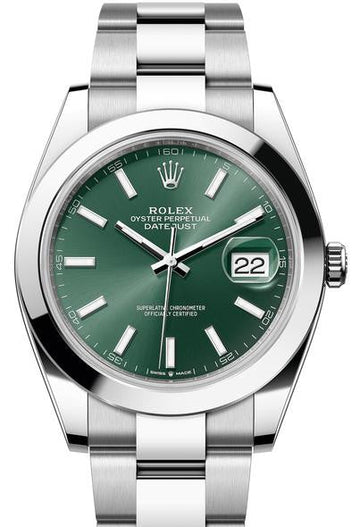 Rolex Oystersteel Datejust 36  - Mint Green Index Dial - Oyster Bracelet - 126200Goy