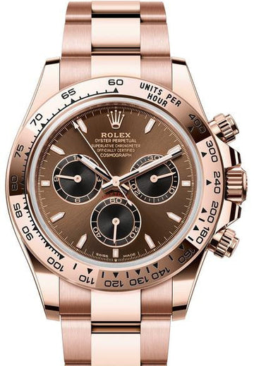 Rolex Everose Gold Cosmograph Daytona Watch - Fixed Bezel - Chocolate Dial Oyster - 126505