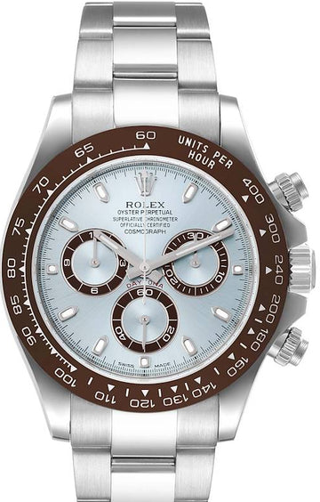 Rolex 950 Platinum  Daytona 40  - Ice Blue Index Dial - 116506 ib