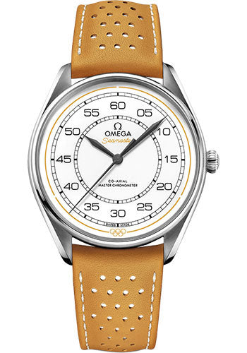 Omega Specialities Olympic Official Timekeeper Limited Edition Set - 39.5 mm Steel Case - White Dial - Yellow Micro-Perforated Leather Strap Limited Edition of 100 - 522.32.40.20.04.002